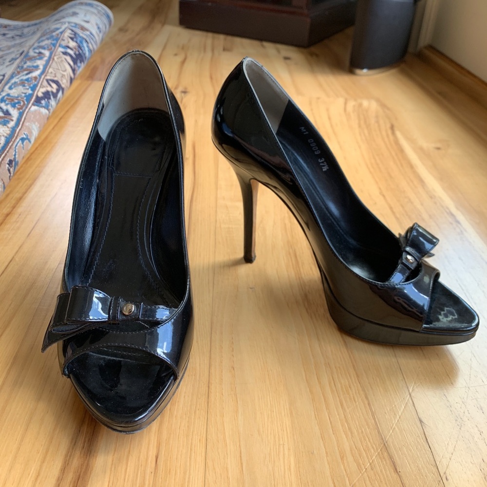 Black Patent Leather Dior Heels